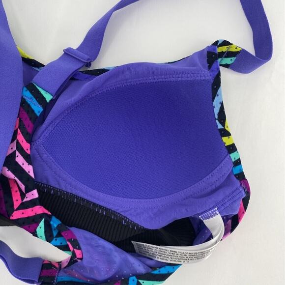 Victoria's Secret VSX Womens Sports Bra Multicolor Geometric Stretch 32A - Picture 7 of 8